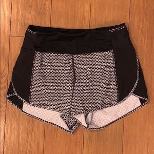 Black and White Lululemon Shorts